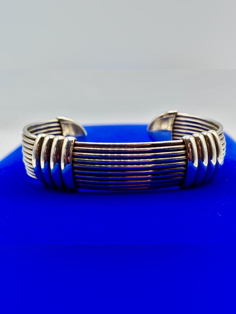 Sterling Silver GV Heavy Cuff Bracelet